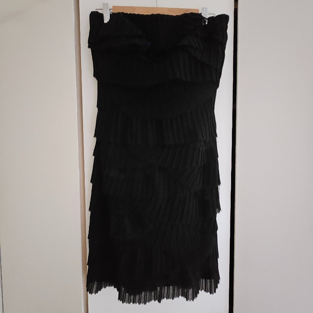 Tadashi Shoji Black Strapless Cocktail Dress Size 8